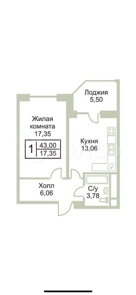 1-комнатная квартира г. Раменское, ул. Крымская, д. 12